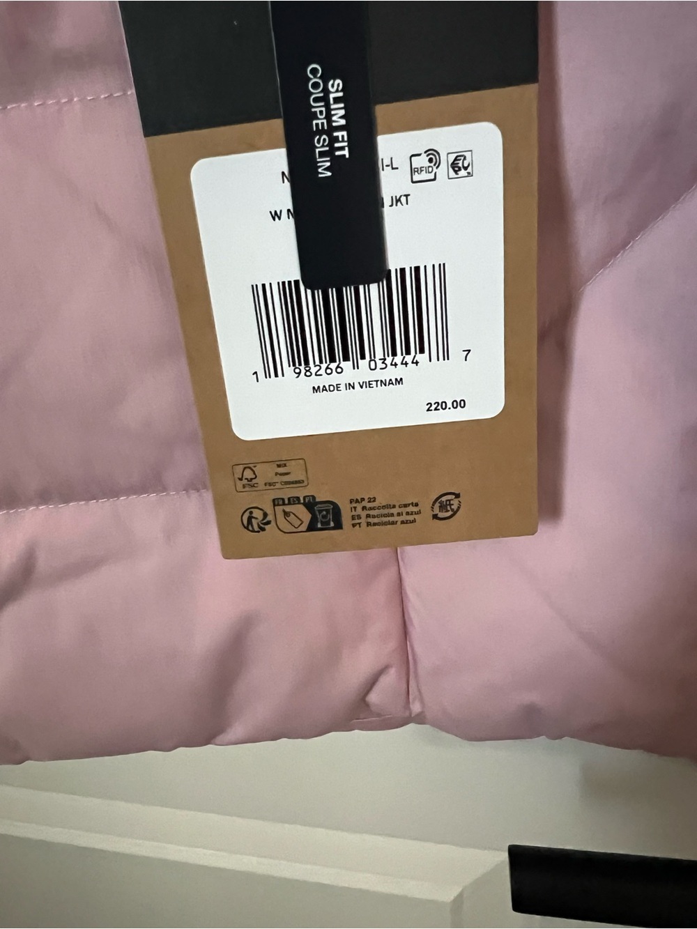 The North Face Women’s Pastel Pink Quilted Puffer Jacket - Picture 3 of 7